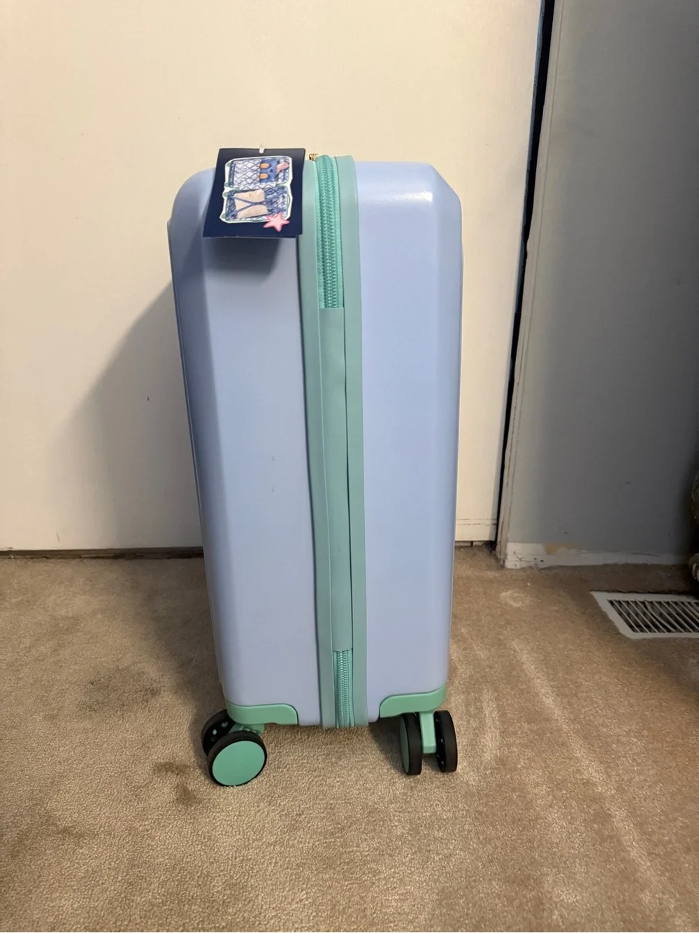 Target Roller Rabbit Heart Pattern Rolling Suitcase - Picture 2 of 8